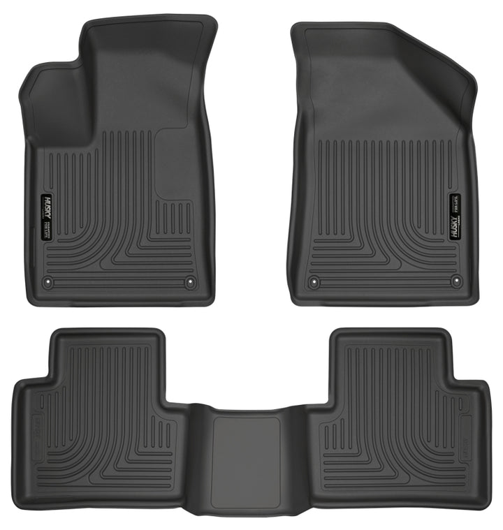 Husky Liners 15 Chrysler 200 Weatherbeater Black Front and Second Seat Floor Liners - Bull Strap