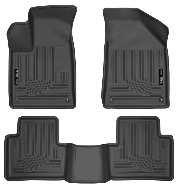 Husky Liners 15 Chrysler 200 Weatherbeater Black Front and Second Seat Floor Liners - Bull Strap
