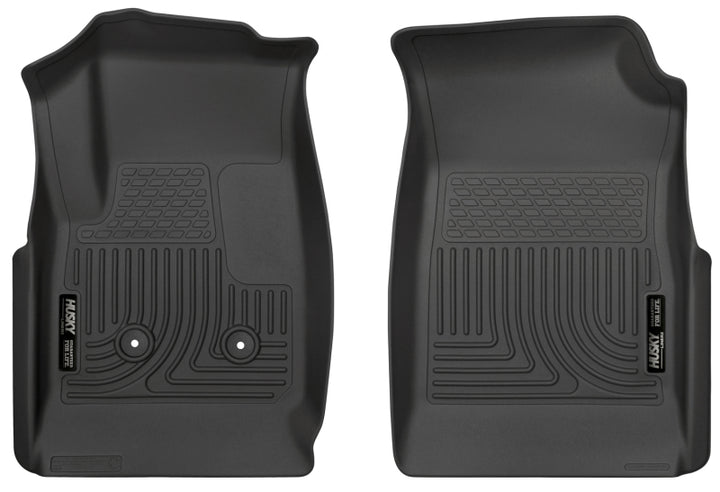Husky Liners 15 Colorado Crew Cab/Ext Cab WeatherBeater Black Front Floor Liner - Bull Strap