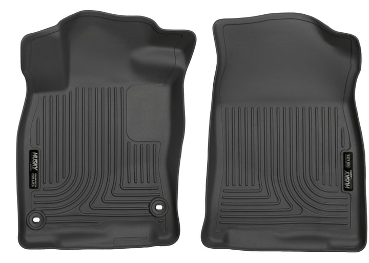 Husky Liners 16-18 Honda Civic X-Act Contour Black Front Floor Liners - Bull Strap