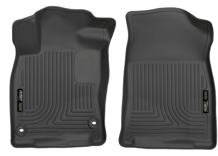 Husky Liners 16-18 Honda Civic X-Act Contour Black Front Floor Liners - Bull Strap
