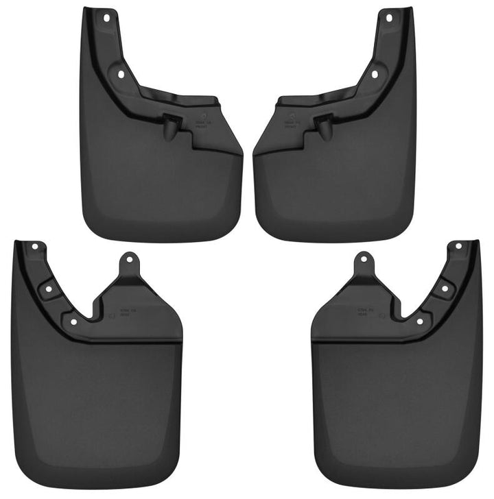 Husky Liners 16-22 Toyota Tacoma w/ OE Fender Flares Front and Rear Mud Guards - Black - Bull Strap