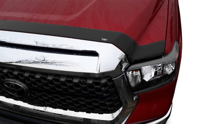 Husky Liners 16-23 Toyota Tacoma Aeroskin Hood Protector - Smoke - Bull Strap