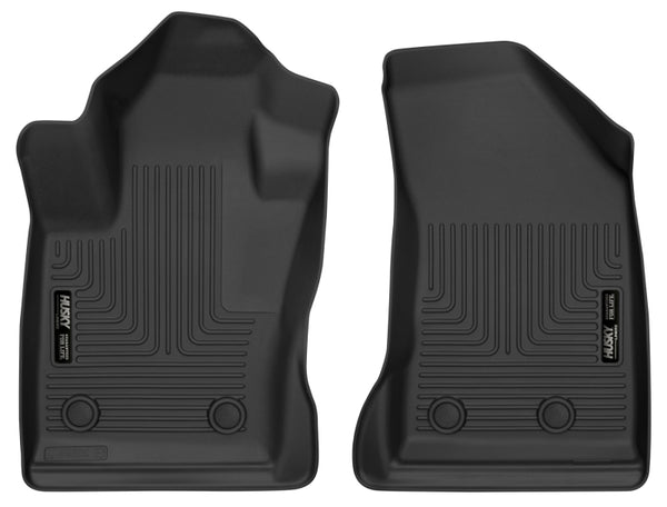 Husky Liners 17-18 Jeep Compass X-Act Contour Black Front Floor Liners - Bull Strap