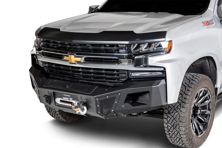 Husky Liners 17-19 Chevy Silverado 2500/3500 Aeroskin - Matte Black - Bull Strap