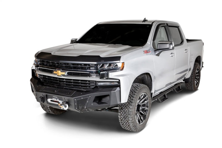 Husky Liners 17-19 Chevy Silverado 2500/3500 Aeroskin - Matte Black - Bull Strap