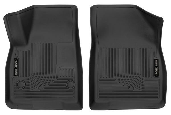 Husky Liners 17-23 Cadillac XT5/17-23 GMC Acadia 2nd Row Bench X-Act Contour Black Front Floor Liner - Bull Strap