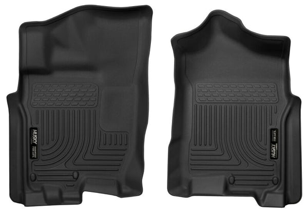 Husky Liners 17-24 Nissan Titan Crew Cab/16-24 Titan XD Crew Cab X-Act Front Floor Liner Set Black - Bull Strap