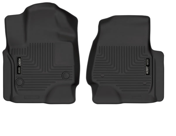 Husky Liners 18-22 Ford Expedition WeatherBeater Black Front Floor Liners - Bull Strap