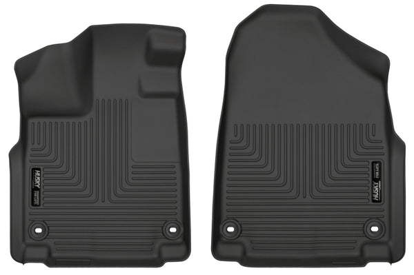 Husky Liners 18-23 Honda Odyssey WeatherBeater Black Front Floor Liners - Bull Strap