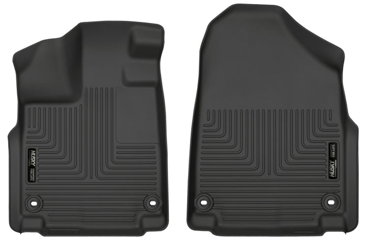 Husky Liners 18-23 Honda Odyssey WeatherBeater Black Front Floor Liners - Bull Strap