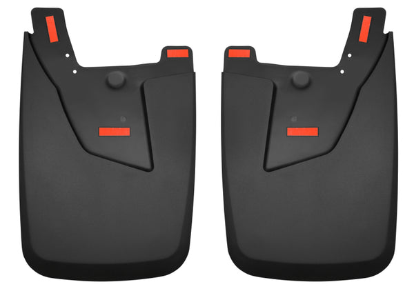 Husky Liners 19-22 Dodge RAM 2500/3500 w/ OEM Fender Flares Custom-Molded Rear Mud Guards - Bull Strap