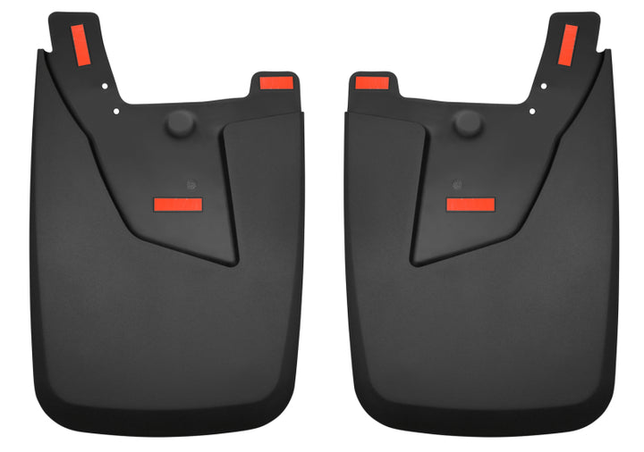 Husky Liners 19-22 Dodge RAM 2500/3500 w/ OEM Fender Flares Custom-Molded Rear Mud Guards - Bull Strap