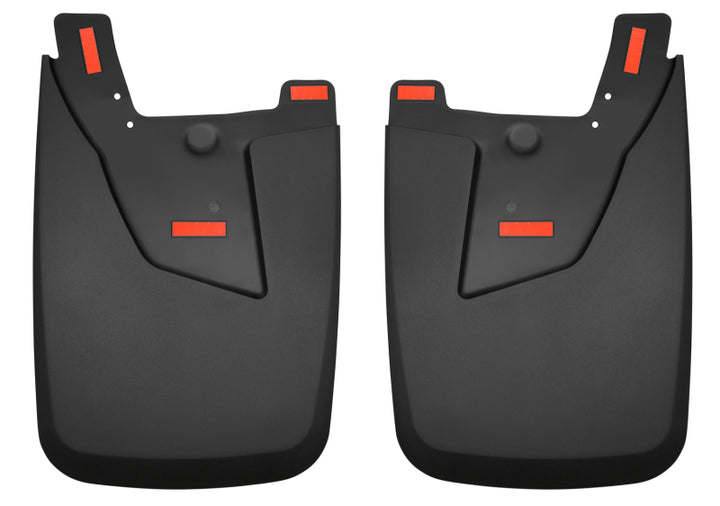 Husky Liners 19-22 Dodge RAM 2500/3500 w/ OEM Fender Flares Custom-Molded Rear Mud Guards - Bull Strap
