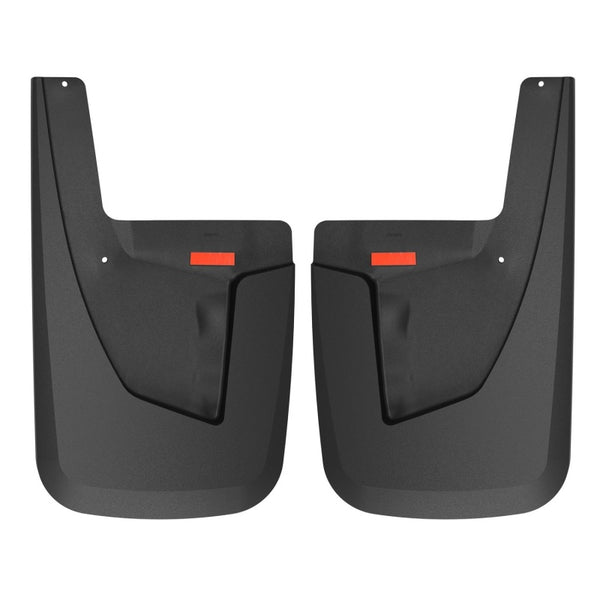 Husky Liners 19-22 RAM 2500/3500 w/o OEM Fender Flares Custom Rear Mud Guards - Black - Bull Strap