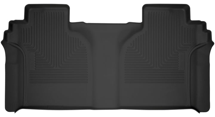Husky Liners 19-23 Chevy Silverado 1500 CC X-Act Contour Black 2nd Seat Floor Liners (Full Coverage) - Bull Strap