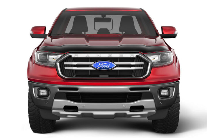 Husky Liners 19-23 Ford Ranger Aeroskin Hood Protector - Smoke - Bull Strap