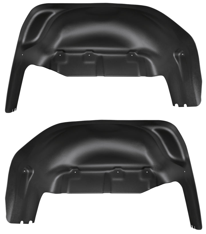 Husky Liners 19-23 GMC Sierra 1500 Black Rear Wheel Well Guards - Bull Strap