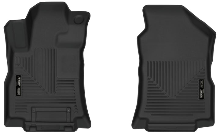 Husky Liners 19-23 Subaru Ascent X-Act Contour Black Front Seat Floor Liners - Bull Strap