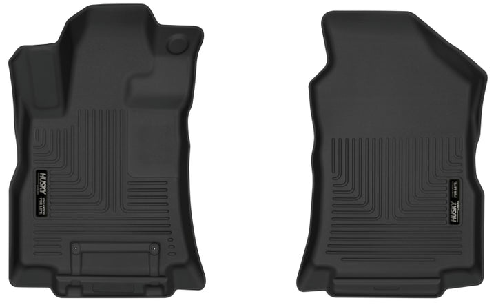 Husky Liners 19-23 Subaru Ascent X-Act Contour Black Front Seat Floor Liners - Bull Strap