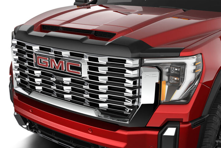 Husky Liners 19-24 GMC Siera 1500 Aeroskin Hood Protector - Smoke - Bull Strap