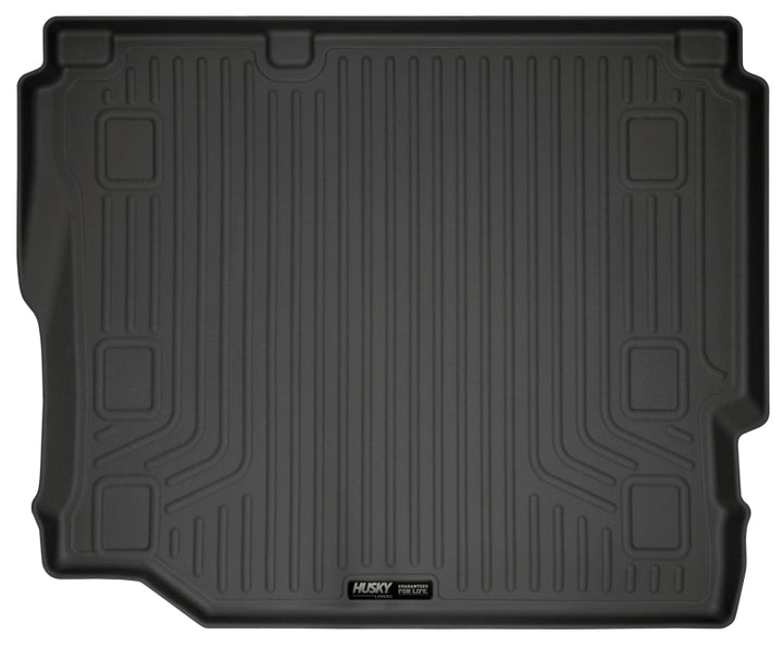 Husky Liners 19-24 Jeep Wrangler JLU WeatherBeater Black Rear Cargo Liner - Bull Strap