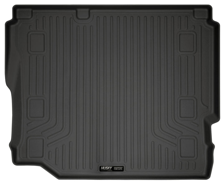 Husky Liners 19-24 Jeep Wrangler JLU WeatherBeater Black Rear Cargo Liner - Bull Strap