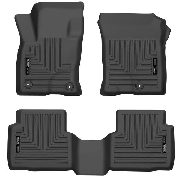 Husky Liners 20-21 Ford Escape All Models Exc Hybrid Weatherbeater Front and 2nd Seat Liners - BLK - Bull Strap