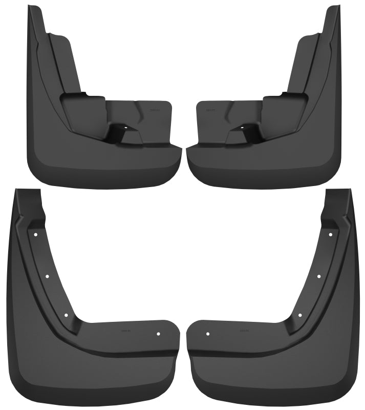 Husky Liners 20-21 Ford Explorer Front and Rear Mud Guard Set - Black - Bull Strap