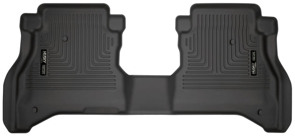 Husky Liners 20-21 Jeep Gladiator Crew Cab WeatherBeater 2nd Seat Black Floor Liners - Bull Strap