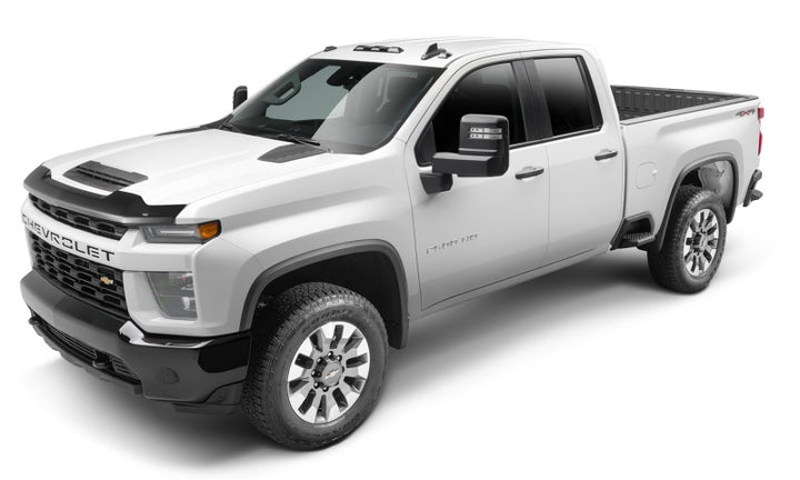 Husky Liners 20-23 GMC Sierra 2500/3500HD Aeroskin Hood Protector - Smoke - Bull Strap