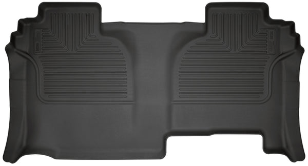 Husky Liners 20-24 Chevrolet Silverado 2500/3500HD DC WeatherBeater 2nd Seat Black Floor Liners - Bull Strap