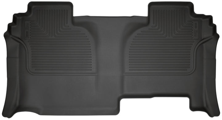 Husky Liners 20-24 Chevrolet Silverado 2500/3500HD DC WeatherBeater 2nd Seat Black Floor Liners - Bull Strap