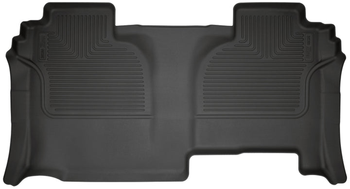 Husky Liners 20-24 Chevrolet Silverado 2500/3500HD DC WeatherBeater 2nd Seat Black Floor Liners - Bull Strap