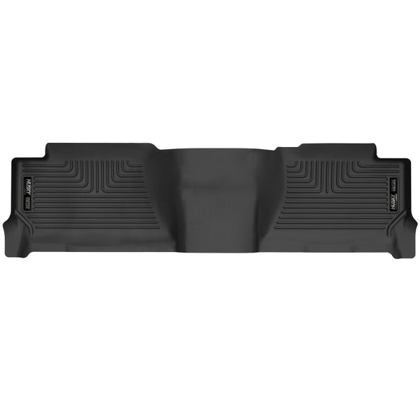 Husky Liners 2004-2006 Chevrolet Silverado 1500 Crew Cab Pickup X-act Contour Rear Floor Mat (Black) - Bull Strap