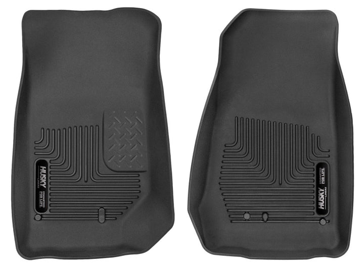 Husky Liners 2007-2014 Jeep Wrangler (2Dr/4Dr Unlimited) X-Act Contour Black Front Floor Liners - Bull Strap