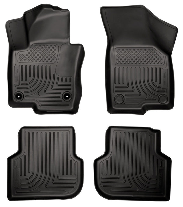 Husky Liners 2011 Volkswagen Jetta (Sedan) WeatherBeater Combo Black Floor Liners - Bull Strap