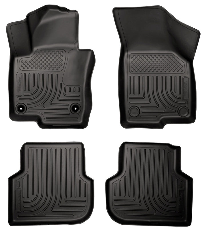 Husky Liners 2011 Volkswagen Jetta (Sedan) WeatherBeater Combo Black Floor Liners - Bull Strap