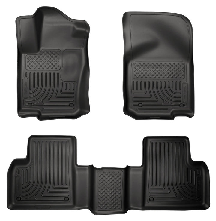 Husky Liners 2012 Mercedes ML350 WeatherBeater Combo Black Floor Liners - Bull Strap