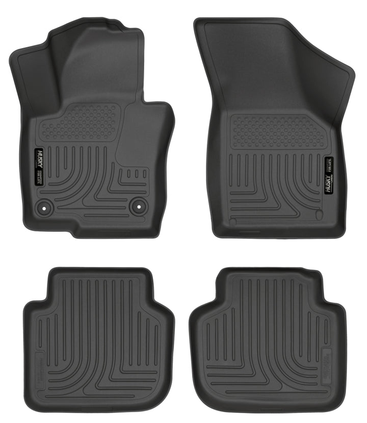 Husky Liners 2012 Volkswagen Passat WeatherBeater Combo Black Floor Liners - Bull Strap