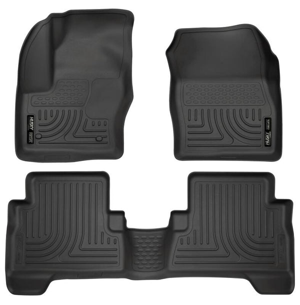 Husky Liners 2013 Ford Escape WeatherBeater Combo Black Floor Liners - Bull Strap
