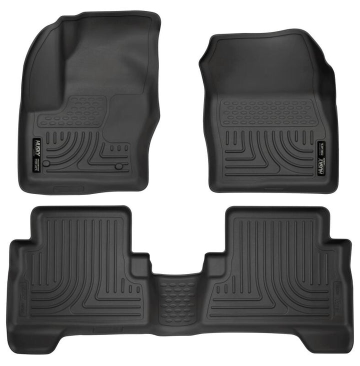 Husky Liners 2013 Ford Escape WeatherBeater Combo Black Floor Liners - Bull Strap