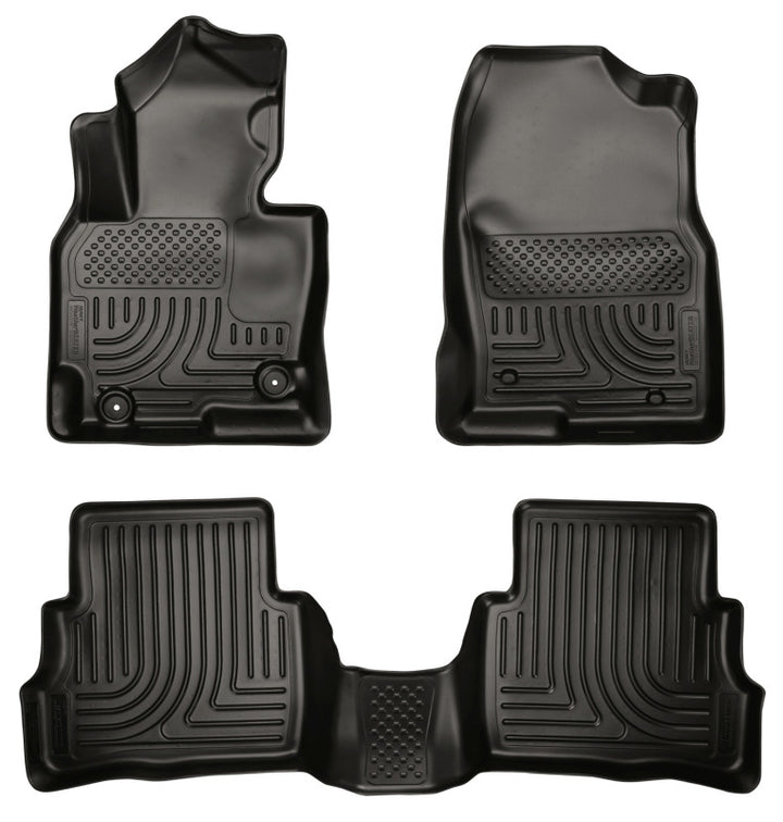 Husky Liners 2013 Mazda CX-5 WeatherBeater Combo Black Floor Liners - Bull Strap