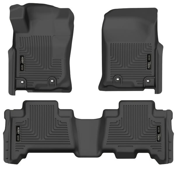 Husky Liners 2013 Toyota 4Runner WeatherBeater Black Front & 2nd Seat Floor Liners - Bull Strap