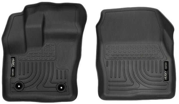 Husky Liners 2014-2015 Ford Transit Connect WeatherBeater Front Black Floor Liners - Bull Strap
