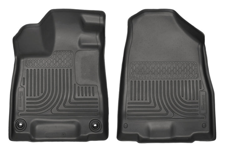 Husky Liners 2014 Acura MDX All Models Weatherbeater Black Front Floor Liners - Bull Strap