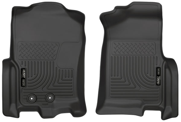 Husky Liners 2015 Ford Expedition/Lincoln Navigator WeatherBeater Front Black Floor Liners - Bull Strap