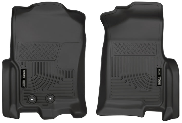 Husky Liners 2015 Ford Expedition/Lincoln Navigator WeatherBeater Front Black Floor Liners - Bull Strap