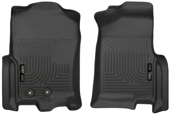 Husky Liners 2015 Ford Expedition/Lincoln Navigator WeatherBeater Front Black Floor Liners - Bull Strap