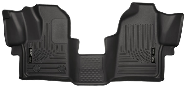 Husky Liners 2015 Ford Transit-150/Transit-250/Transit-350 WeatherBeater Front Black Floor Liners - Bull Strap